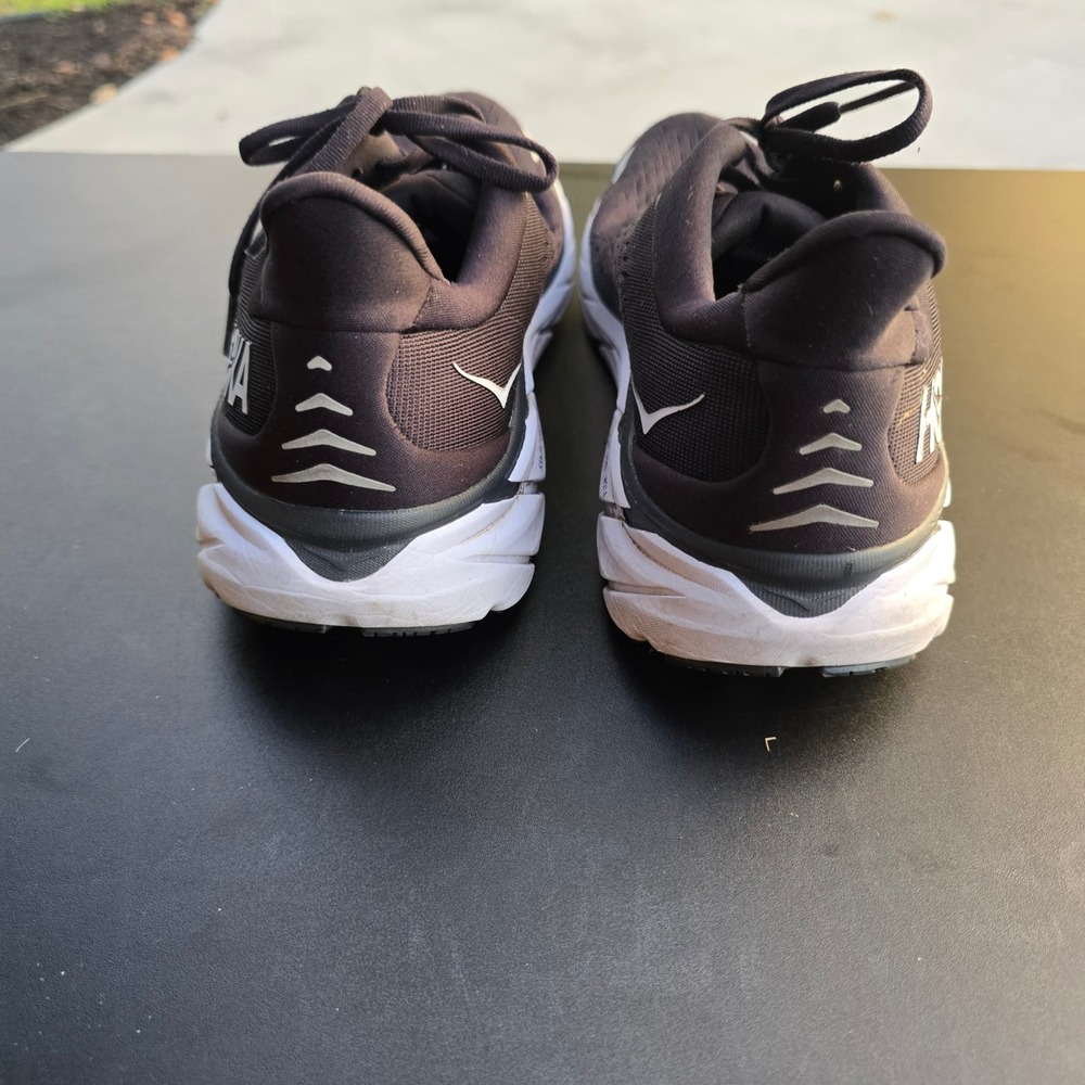 Hoka One One Womens Clifton 8 Black White Running Shoes 1119394 BWHT Size 9B - Picture 8 of 9